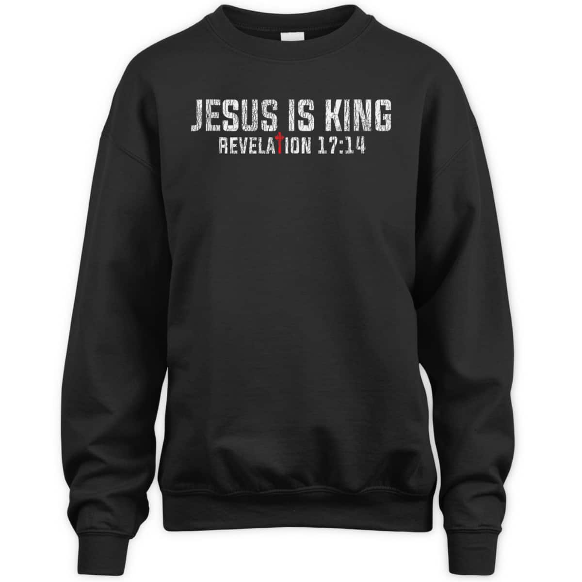 Jesus Is King T-Shirt Retro Vintage Bible Verse Revelation 17:14 Christian Religious Gift Jesus Is King T-Shirt Retro Vintage Bible Verse Revelation 17:14 Christian Religious Gift