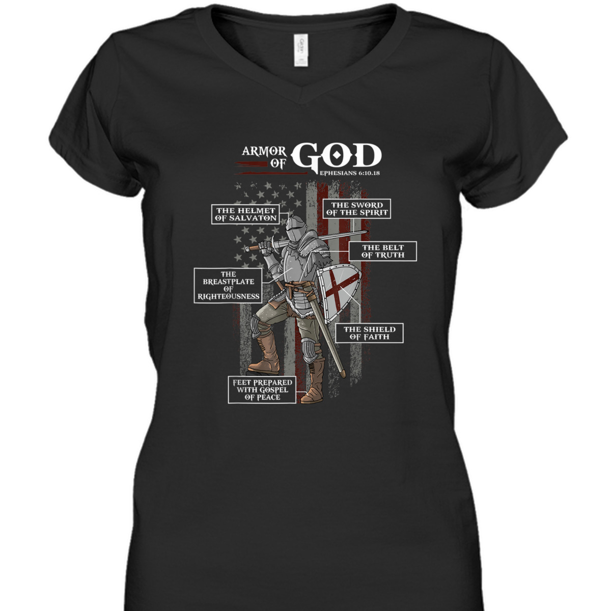 US American Flag Armor Of God T-Shirt Ephesians 6:10.18 Christian Bible Verse Gift US American Flag Armor Of God T-Shirt Ephesians 6:10.18 Christian Bible Verse Gift