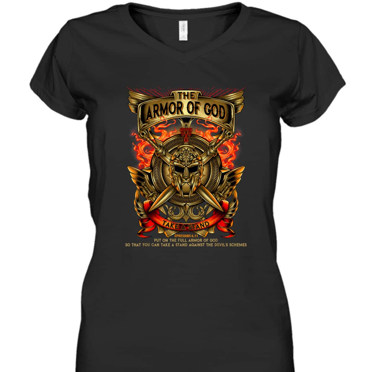 Armor Of God T-Shirt Warrior Of Christ Ephesians 6:11 Against The Devil's Schemes Armor Of God T-Shirt Warrior Of Christ Ephesians 6:11 Against The Devil's Schemes
