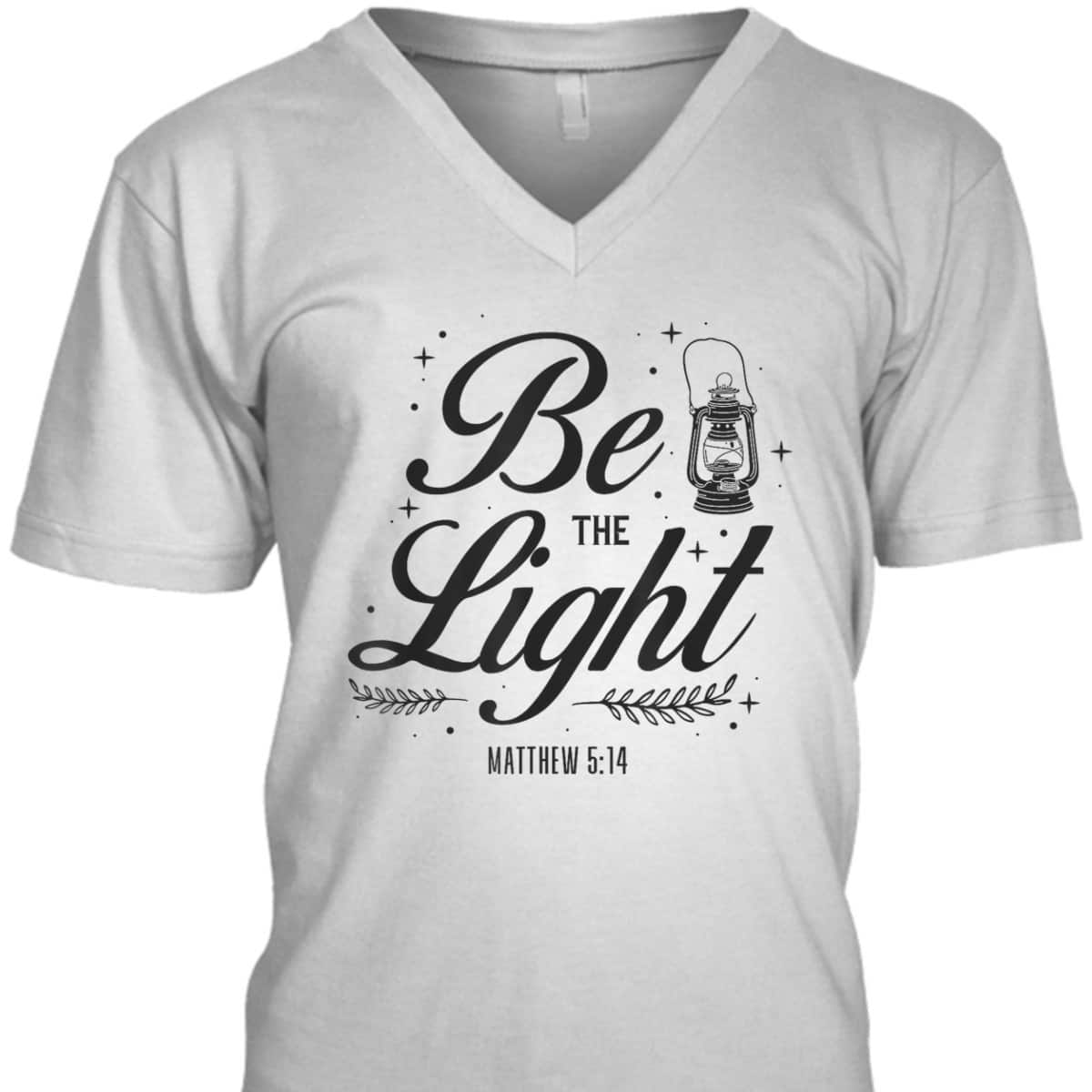 Christian Be The Light T-Shirt Bible Verse Religious Gift Matthew 514