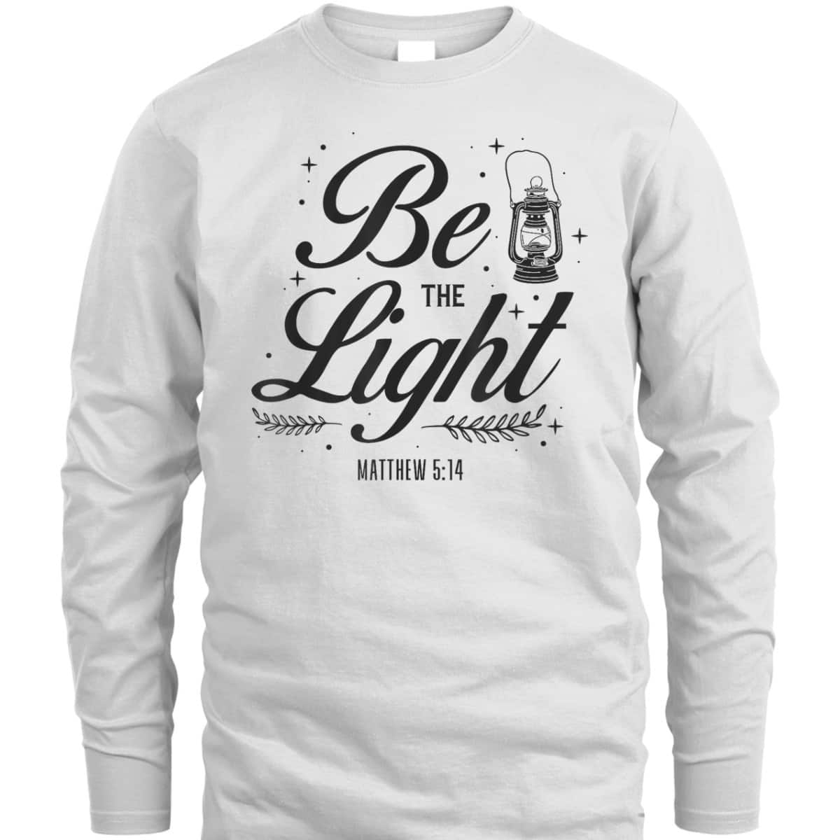 Christian Be The Light T-Shirt Bible Verse Religious Gift Matthew 514