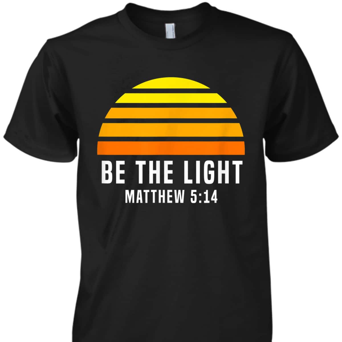 Retro Vintage Christian Be The Light Matthew 514 T-Shirt