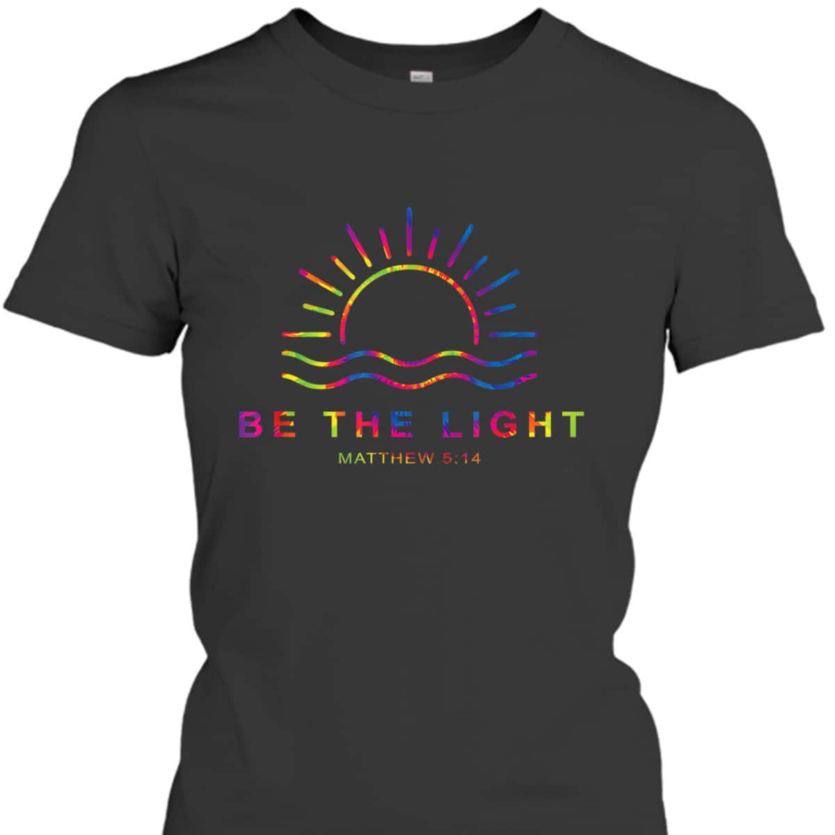 Tie Dye Be The Light T-Shirt Christian Faith Religious Gift Tie Dye Be The Light T-Shirt Christian Faith Religious Gift
