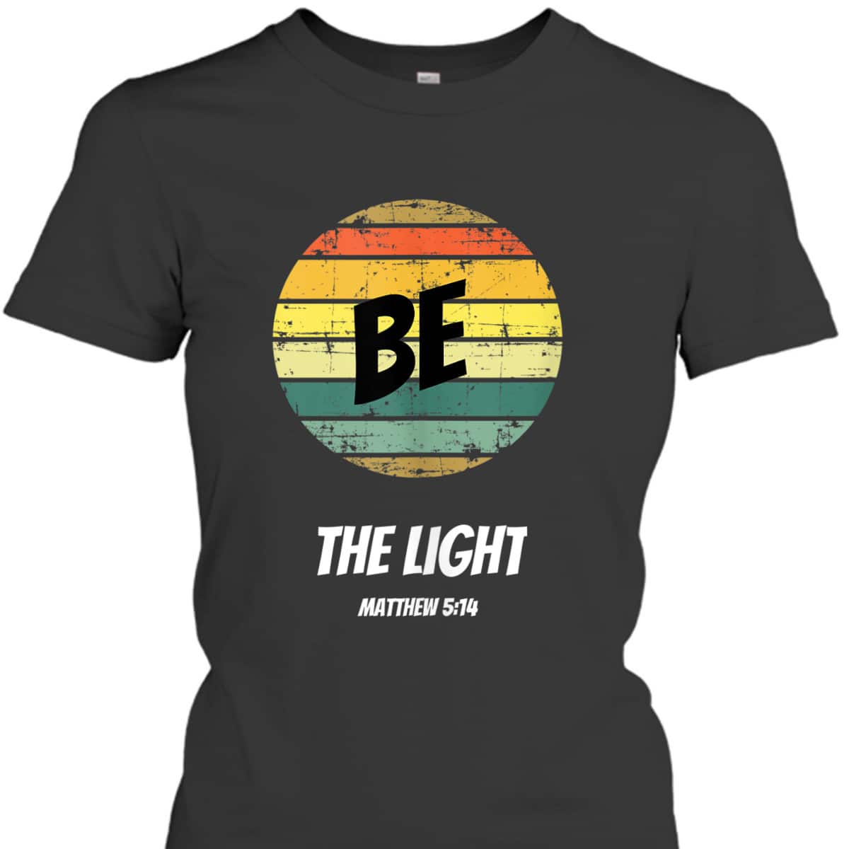Vintage Retro Be The Light Matthew 514 Religious Christian Faith T-Shirt Vintage Retro Be The Light Matthew 514 Religious Christian Faith T-Shirt
