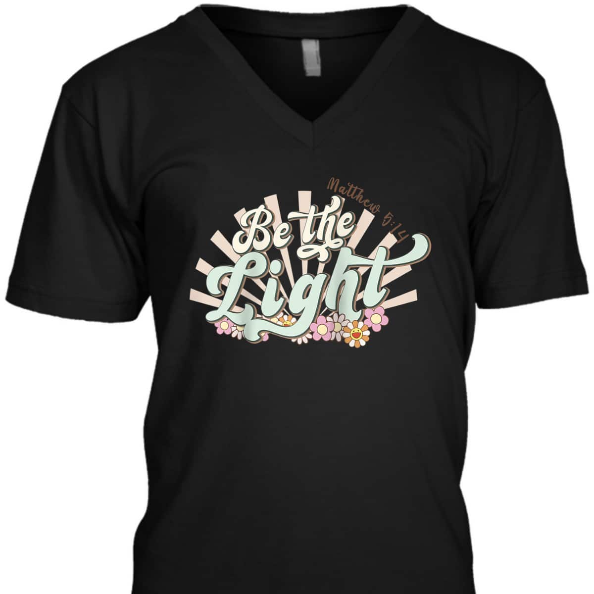 Be The Light Matthew 5:14 Bible Verse Jesus Groovy Christian T-Shirt Be The Light Matthew 5:14 Bible Verse Jesus Groovy Christian T-Shirt