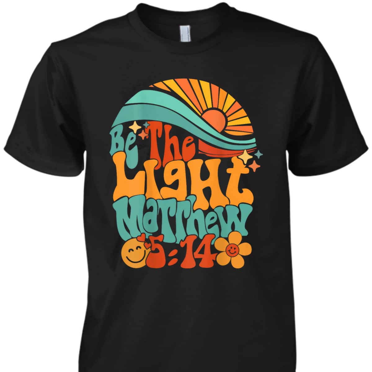 Vintage Groovy Sunset Be The Light Matthew 514 T-Shirt Vintage Groovy Sunset Be The Light Matthew 514 T-Shirt