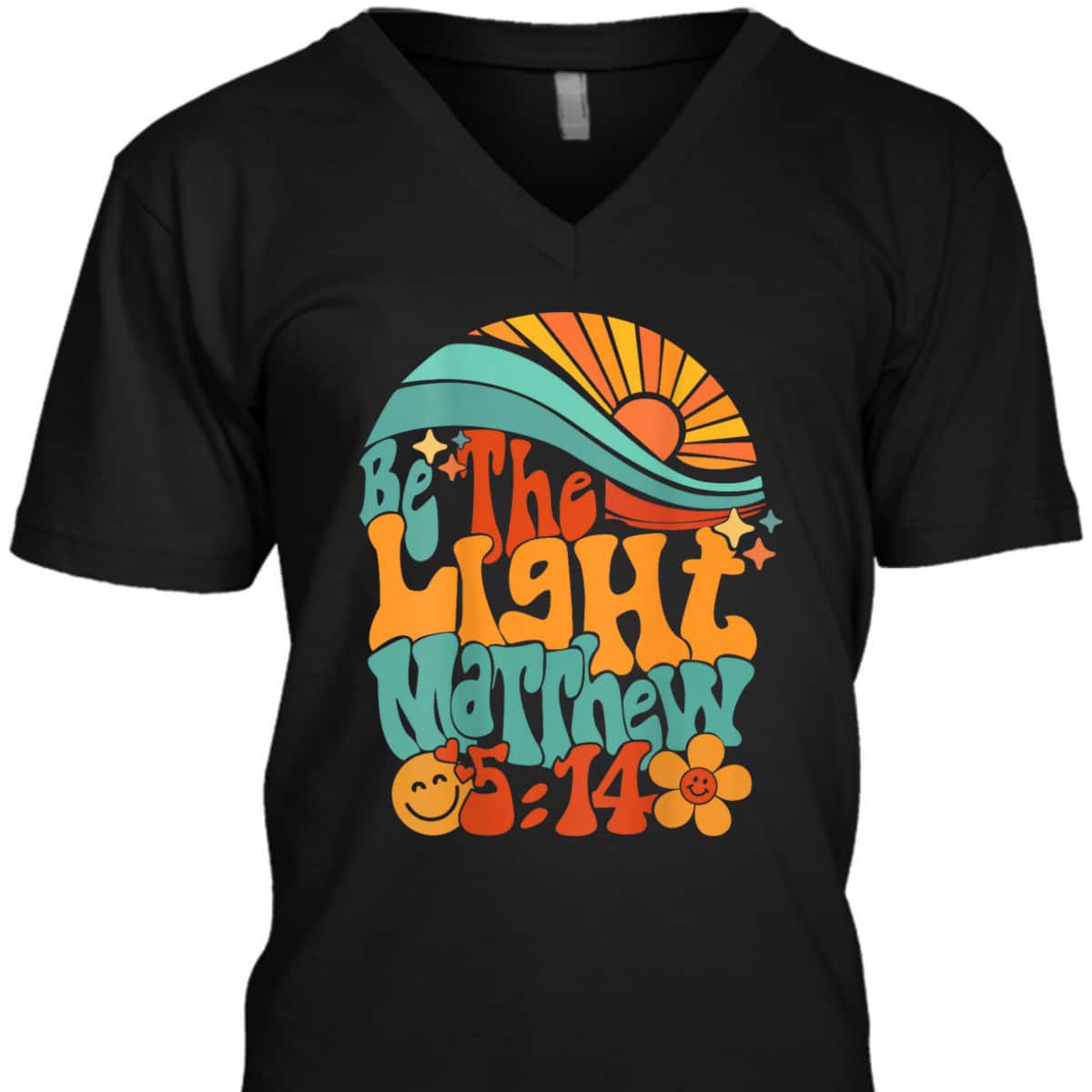 Vintage Groovy Sunset Be The Light Matthew 514 T-Shirt Vintage Groovy Sunset Be The Light Matthew 514 T-Shirt