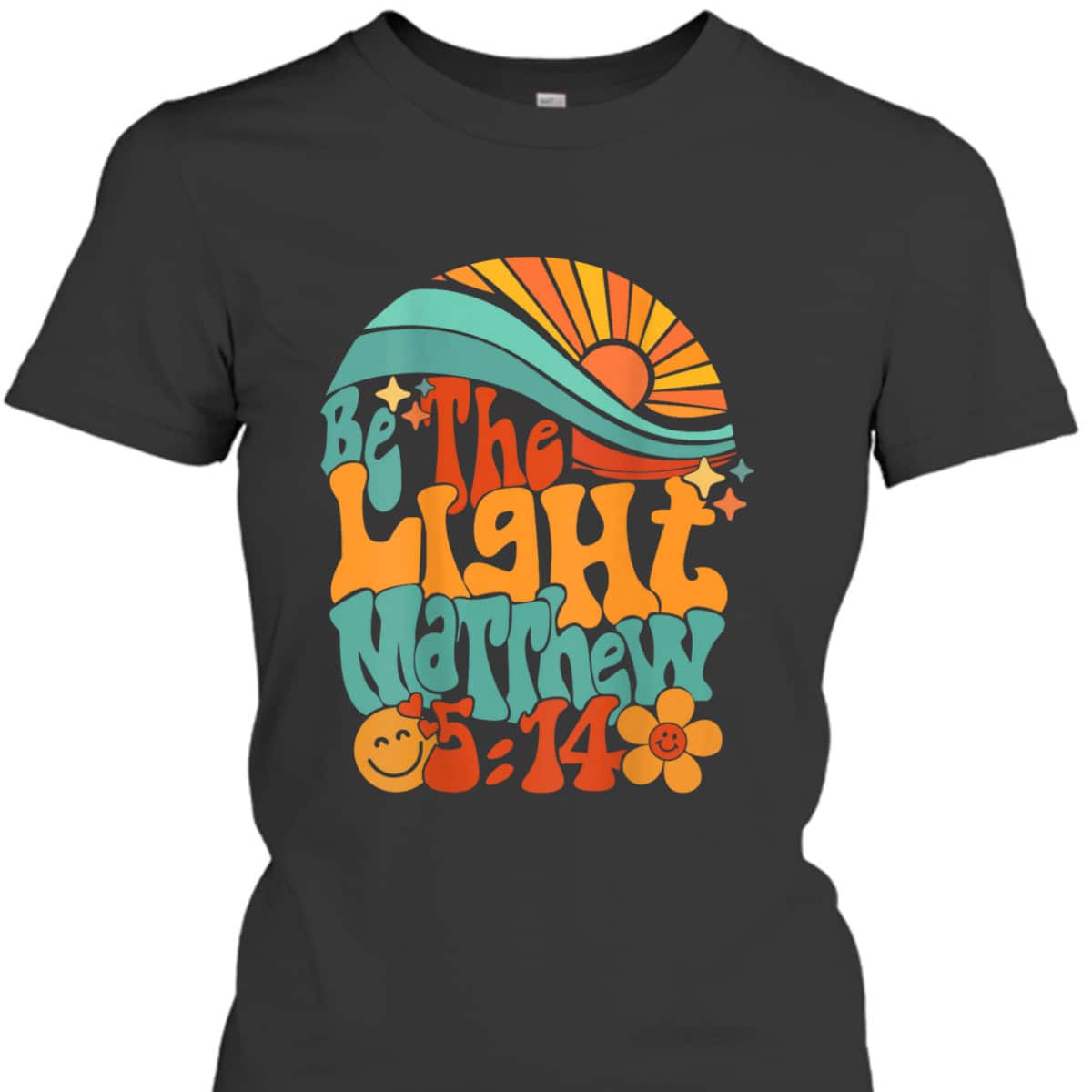 Vintage Groovy Sunset Be The Light Matthew 514 T-Shirt Vintage Groovy Sunset Be The Light Matthew 514 T-Shirt