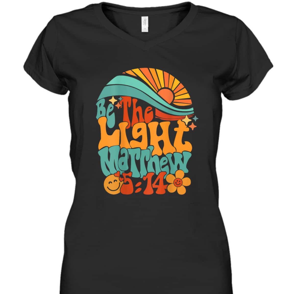 Vintage Groovy Sunset Be The Light Matthew 514 T-Shirt Vintage Groovy Sunset Be The Light Matthew 514 T-Shirt