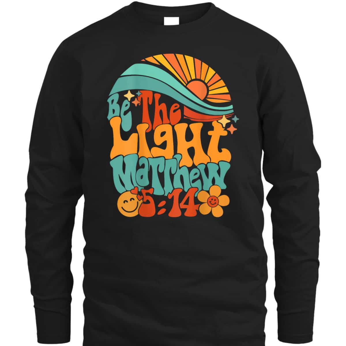 Vintage Groovy Sunset Be The Light Matthew 514 T-Shirt Vintage Groovy Sunset Be The Light Matthew 514 T-Shirt
