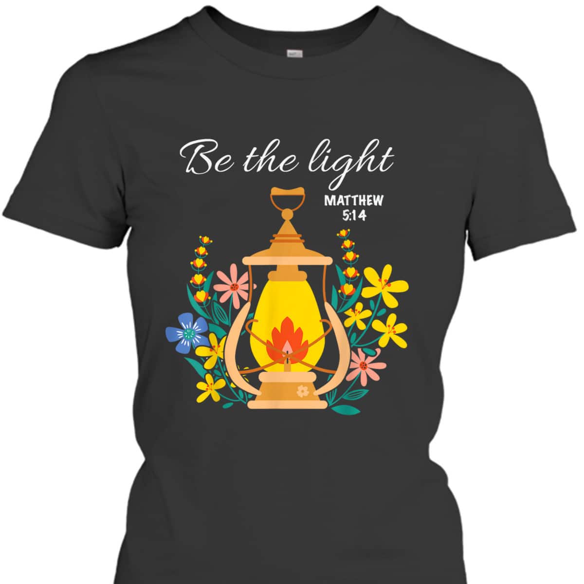 Be The Light Jesus Floral T-Shirt Matthew 5:14 Bible Verse Gift Be The Light Jesus Floral T-Shirt Matthew 5:14 Bible Verse Gift
