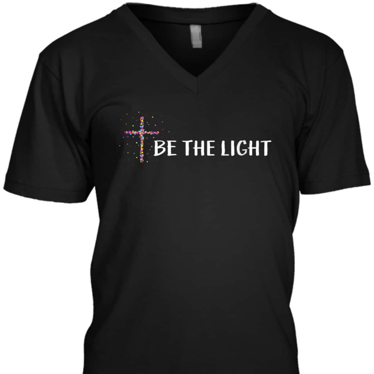 Bible Verse Be The Light T-Shirt With Christian Cross Bible Verse Be The Light T-Shirt With Christian Cross
