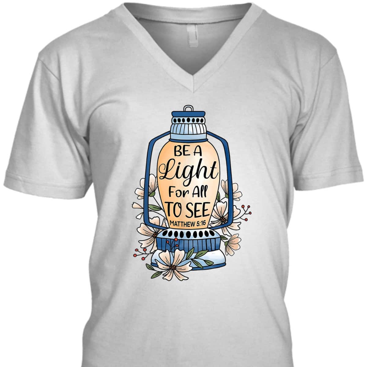 Christian T-Shirt Be A Light For All To See Bible Verse Religious Gift Christian T-Shirt Be A Light For All To See Bible Verse Religious Gift
