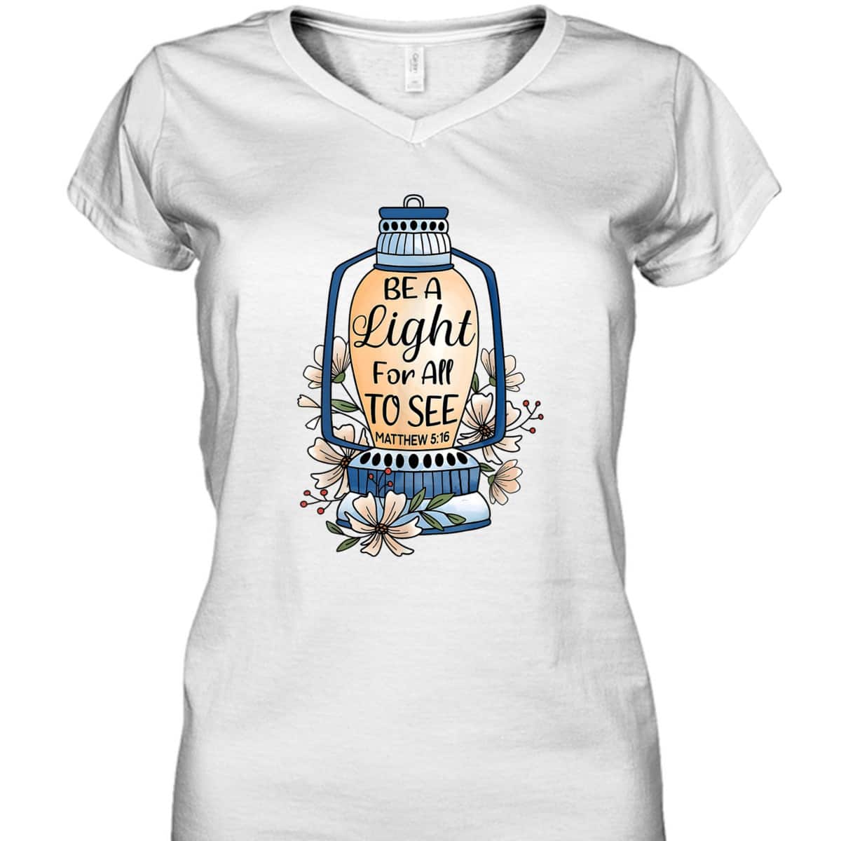 Christian T-Shirt Be A Light For All To See Bible Verse Religious Gift Christian T-Shirt Be A Light For All To See Bible Verse Religious Gift