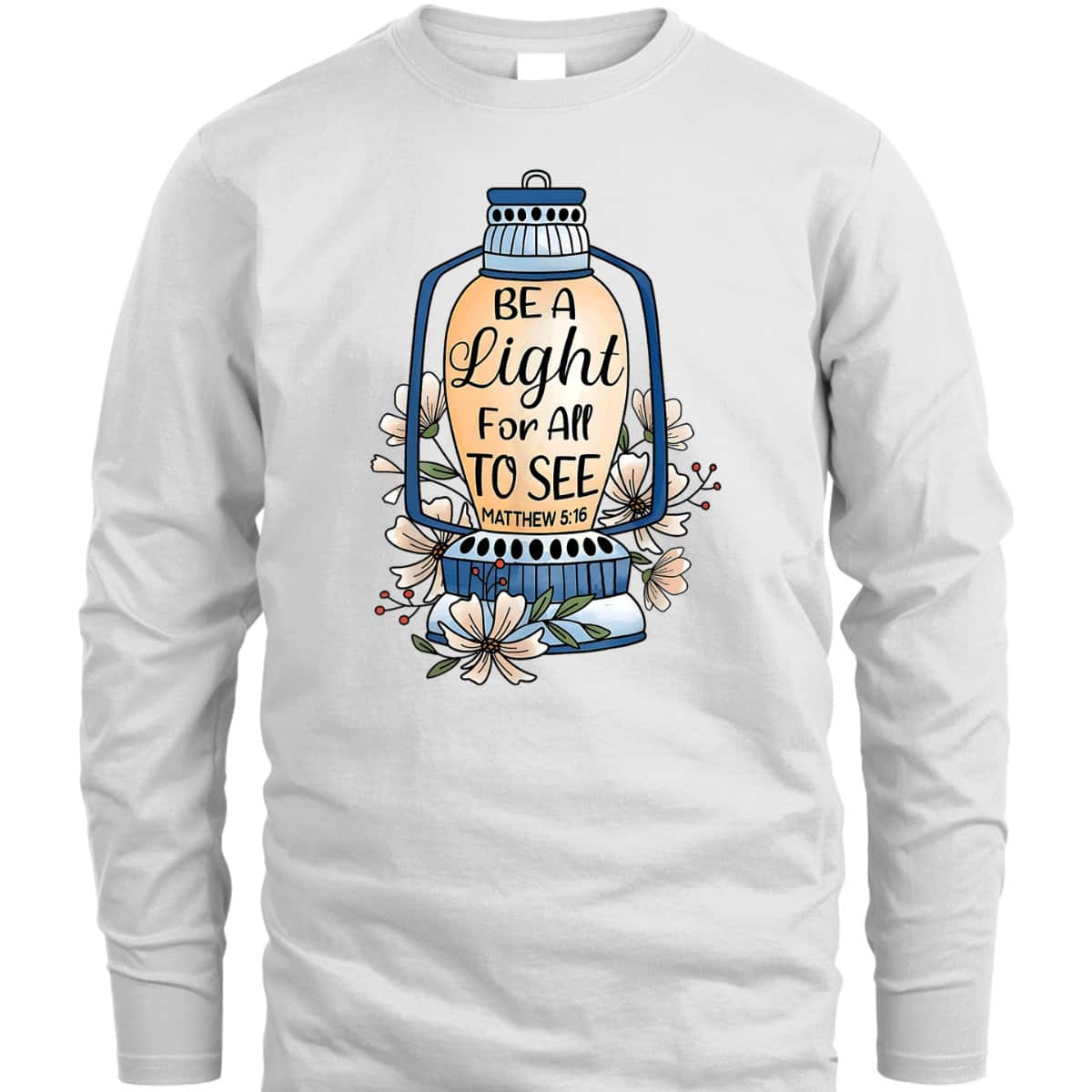 Christian T-Shirt Be A Light For All To See Bible Verse Religious Gift Christian T-Shirt Be A Light For All To See Bible Verse Religious Gift