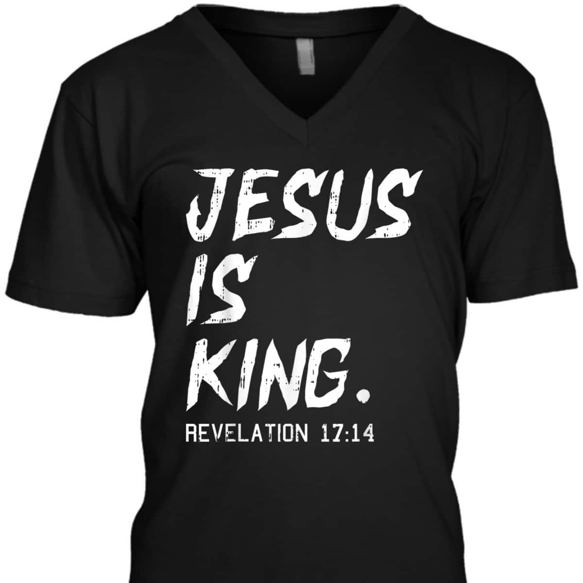 Jesus Is King Bible Verse T-Shirt Revelation 17:14 Revelation Bible Religious Christian Jesus Is King Bible Verse T-Shirt Revelation 17:14 Revelation Bible Religious Christian