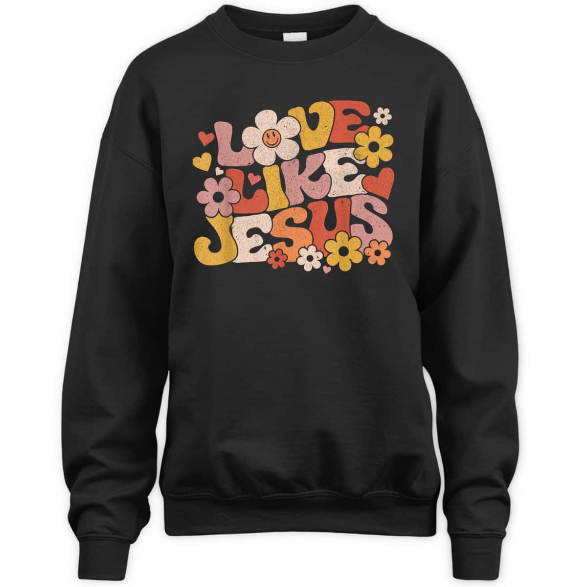 Love Like Jesus Christian Bible Verse Trendy Floral T-Shirt Love Like Jesus Christian Bible Verse Trendy Floral T-Shirt