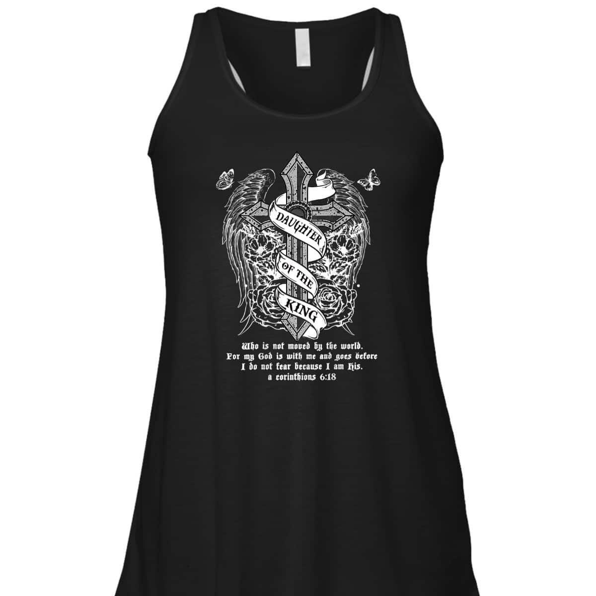 Daughter Of The King T-Shirt Christian Faith Cross And Angel Wing Daughter Of The King T-Shirt Christian Faith Cross And Angel Wing