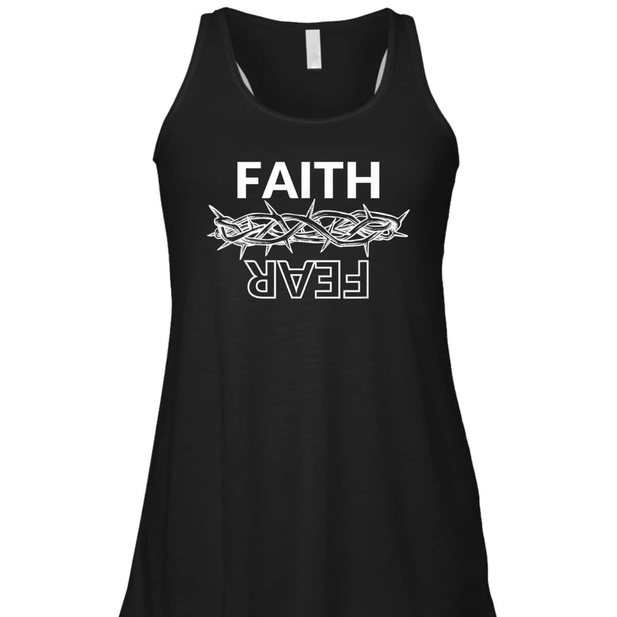 Faith Over Fear T-Shirt Christian Faith Jesus Crown Of Thorns Faith Over Fear T-Shirt Christian Faith Jesus Crown Of Thorns
