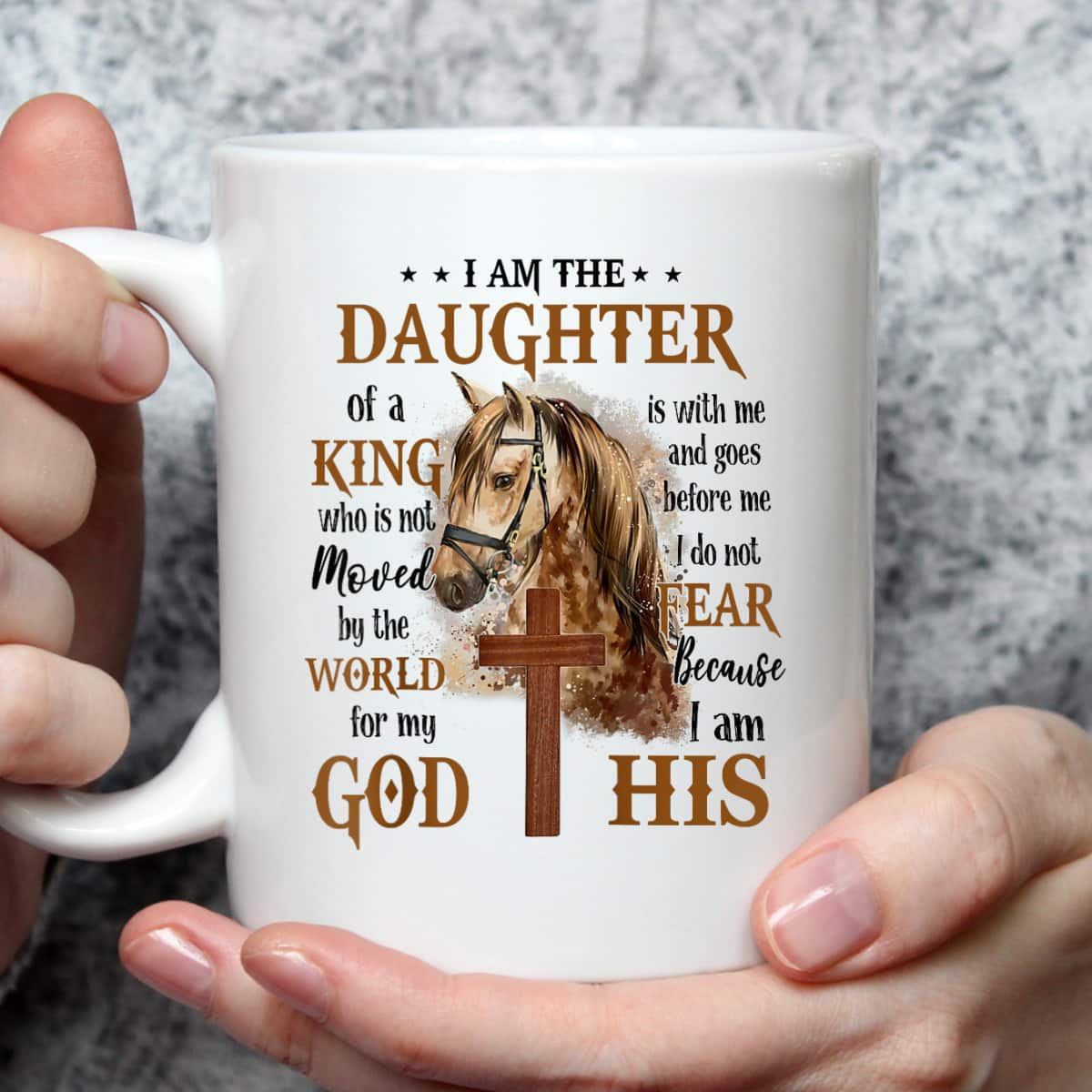 I Am The Daughter Of A King Who Is Not Moved By The World Christian Cross And Horse Religious Gift T-Shirt