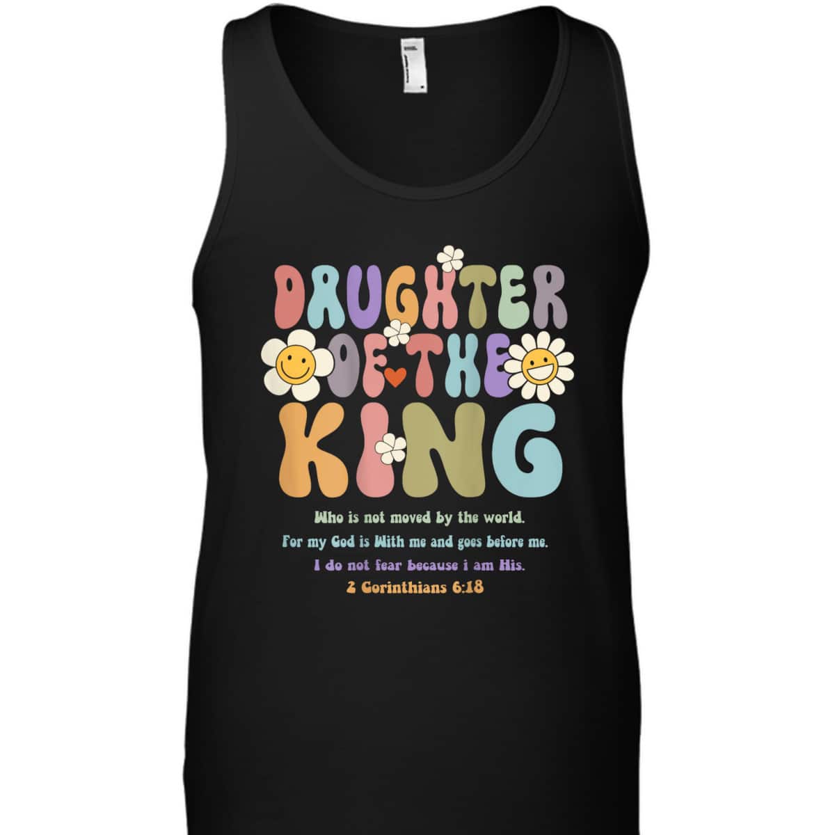 Groovy Daughter Of The King 2 Corinthians 6:18 Christian Aesthetic Bible Verse T-Shirt Groovy Daughter Of The King 2 Corinthians 6:18 Christian Aesthetic Bible Verse T-Shirt
