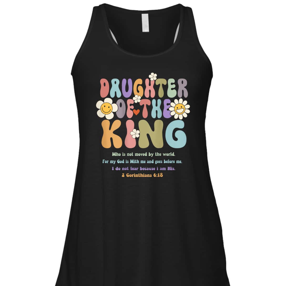 Groovy Daughter Of The King 2 Corinthians 6:18 Christian Aesthetic Bible Verse T-Shirt Groovy Daughter Of The King 2 Corinthians 6:18 Christian Aesthetic Bible Verse T-Shirt