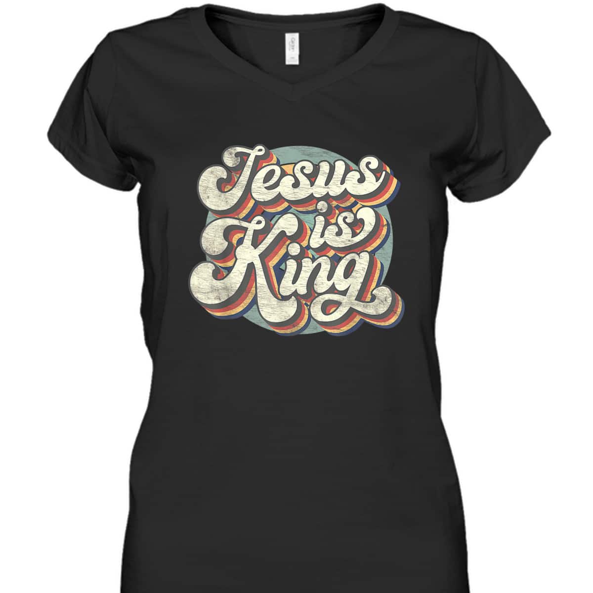 Retro Groovy Jesus Is King T-Shirt Christian Faith Bible Religious Retro Groovy Jesus Is King T-Shirt Christian Faith Bible Religious