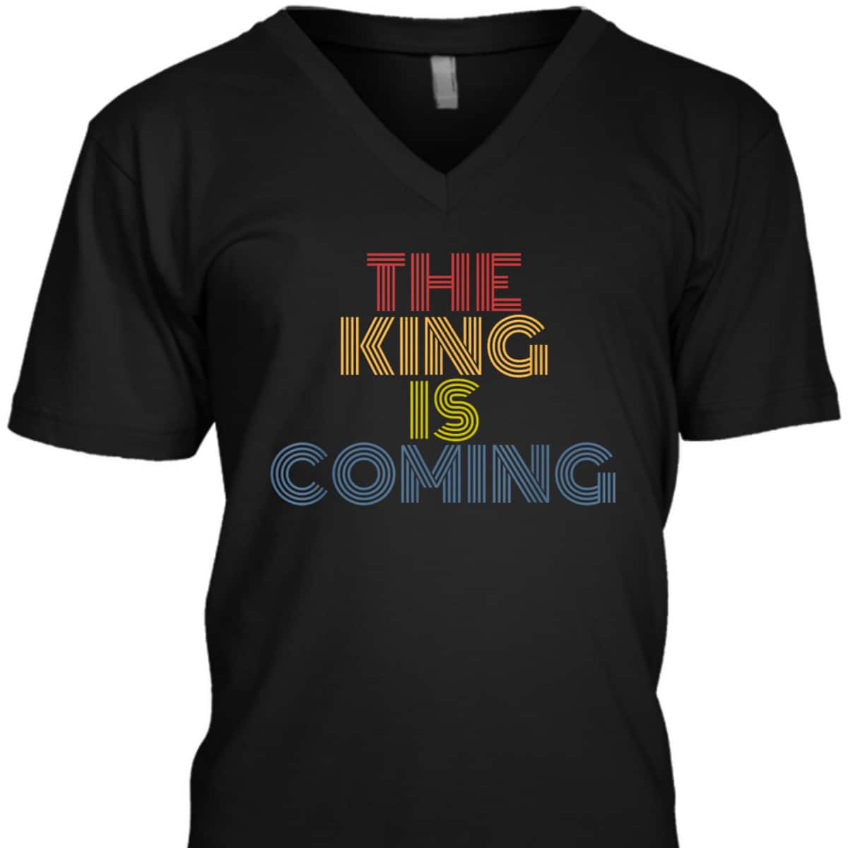 The King Is Coming Retro 70s Vintage Christian Religious T-Shirt The King Is Coming Retro 70s Vintage Christian Religious T-Shirt