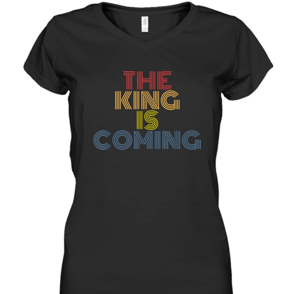 The King Is Coming Retro 70s Vintage Christian Religious T-Shirt The King Is Coming Retro 70s Vintage Christian Religious T-Shirt
