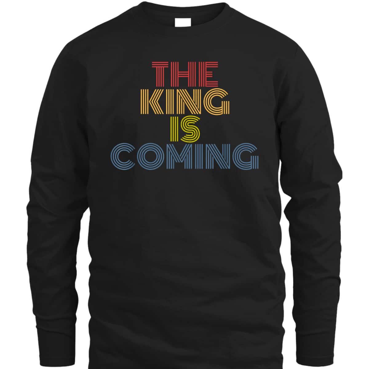 The King Is Coming Retro 70s Vintage Christian Religious T-Shirt The King Is Coming Retro 70s Vintage Christian Religious T-Shirt