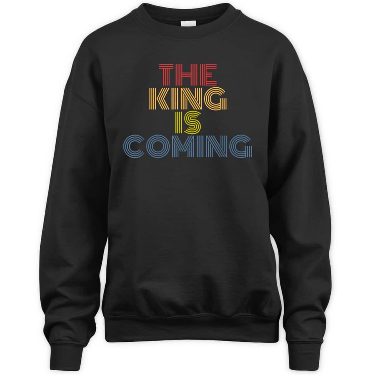 The King Is Coming Retro 70s Vintage Christian Religious T-Shirt The King Is Coming Retro 70s Vintage Christian Religious T-Shirt