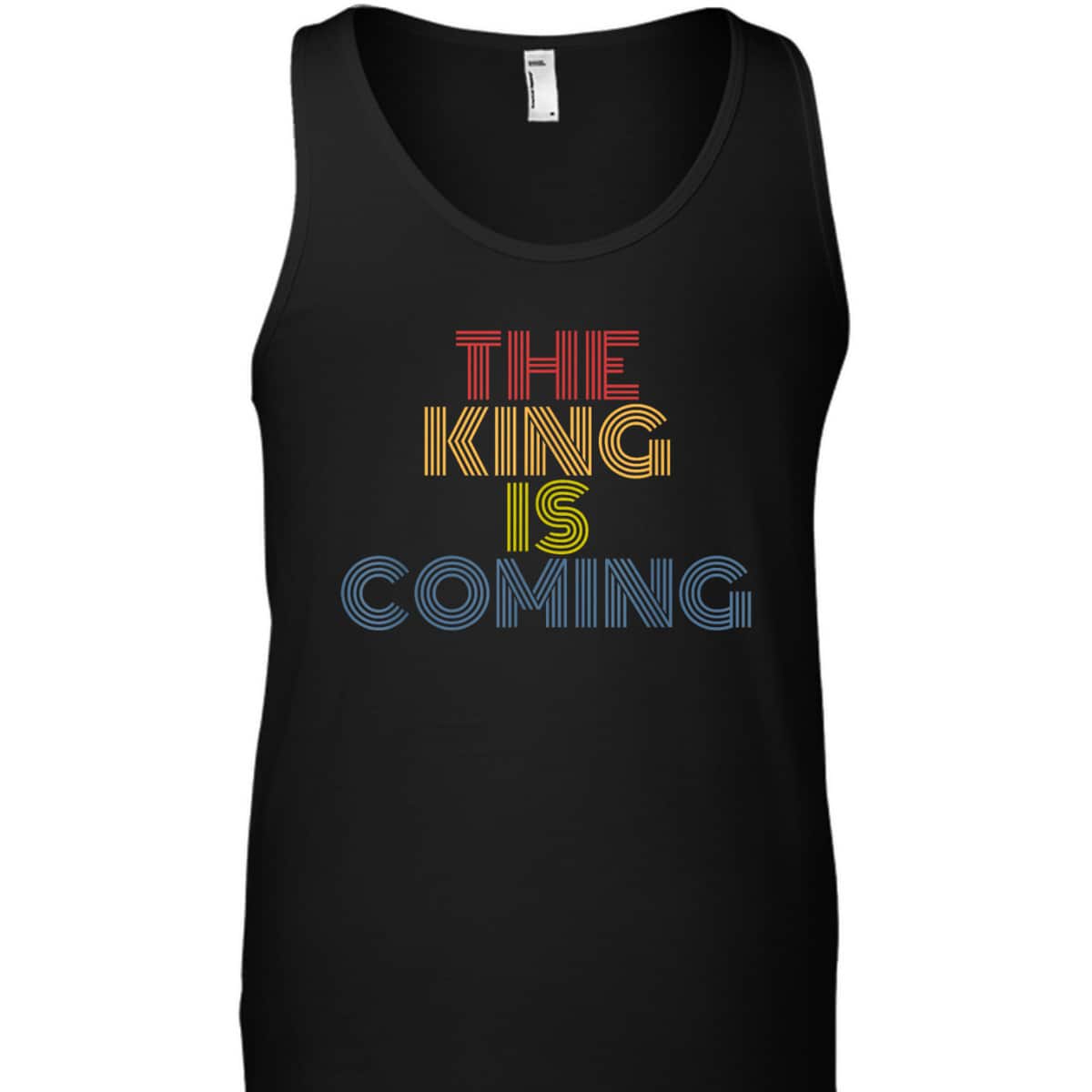 The King Is Coming Retro 70s Vintage Christian Religious T-Shirt The King Is Coming Retro 70s Vintage Christian Religious T-Shirt