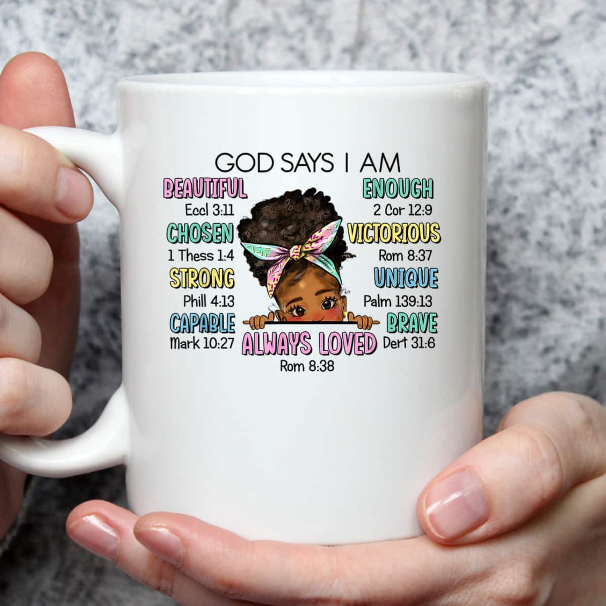 God Says I Am Chosen T-Shirt Beautiful Loved Cute Afro Girl Gift God Says I Am Chosen T-Shirt Beautiful Loved Cute Afro Girl Gift