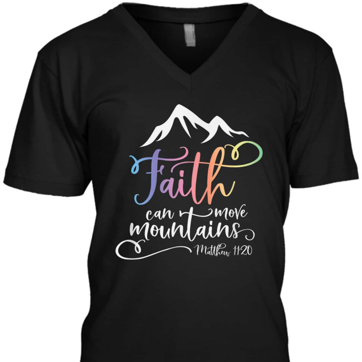 Bible Verse T-Shirt Matthew 1120 Faith Can Move Mountains Bible Verse T-Shirt Matthew 1120 Faith Can Move Mountains