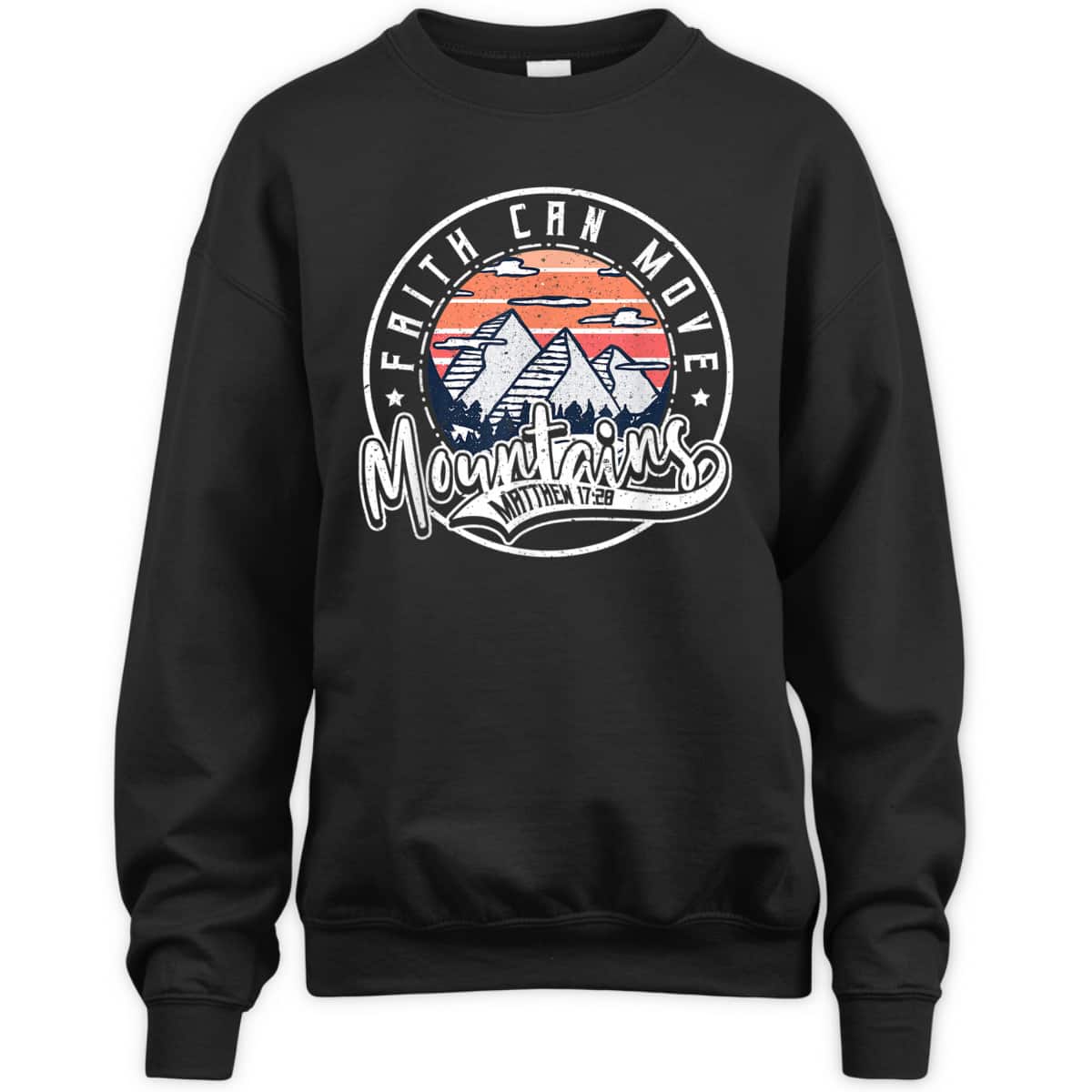 Faith Can Move Mountains Christian Bible Verse Vintage T-Shirt Faith Can Move Mountains Christian Bible Verse Vintage T-Shirt