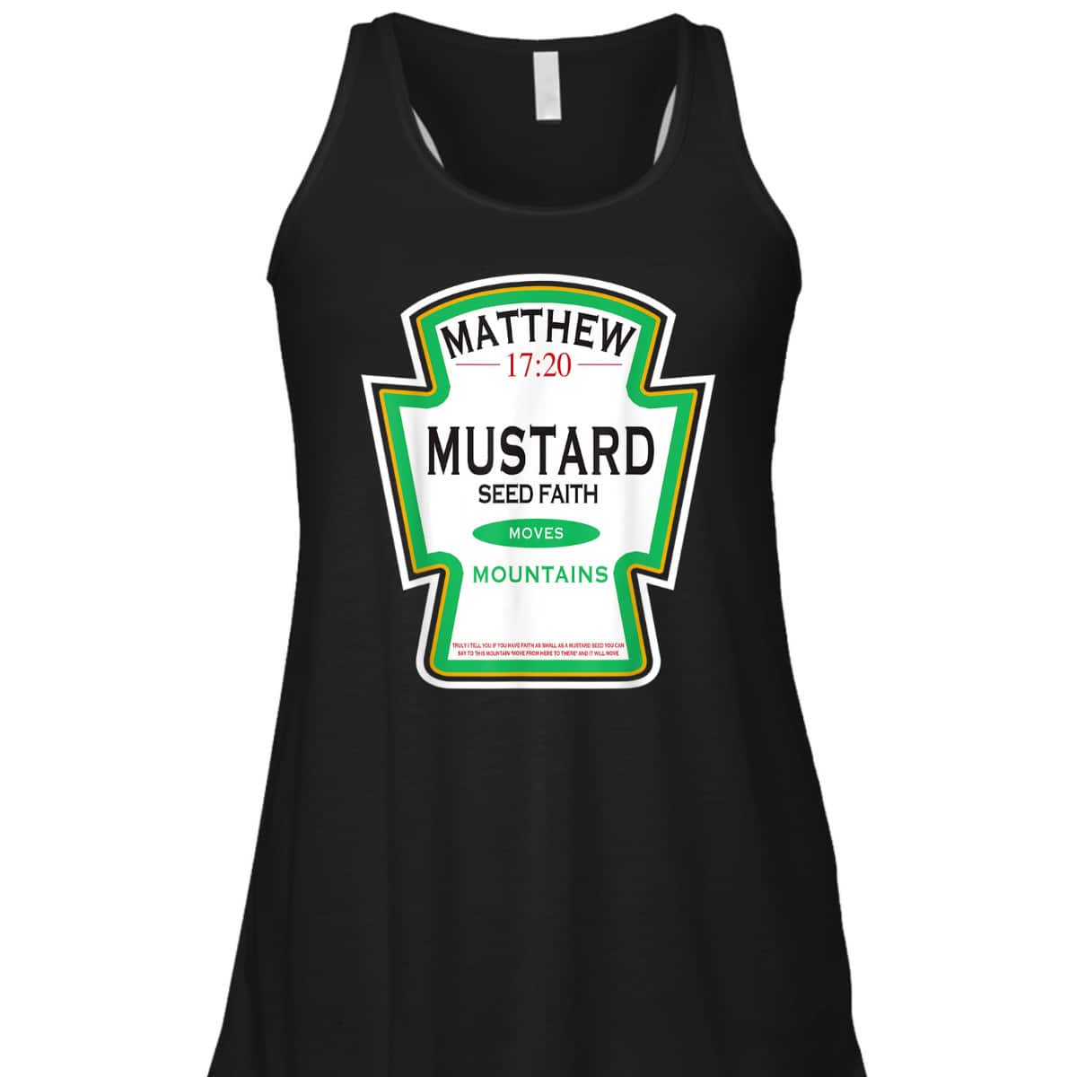 Faith As A Grain Of A Mustard Seed Funny Christian T-Shirt Matthew 17:20