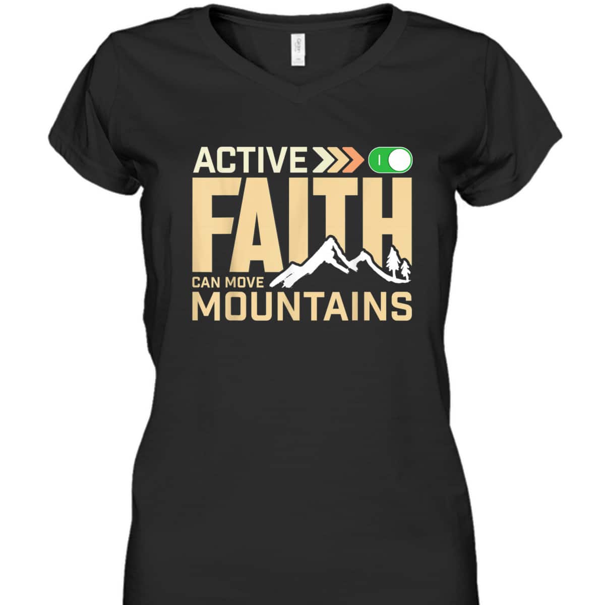 Active Faith Can Move Mountains Christian Faith T-Shirt Active Faith Can Move Mountains Christian Faith T-Shirt