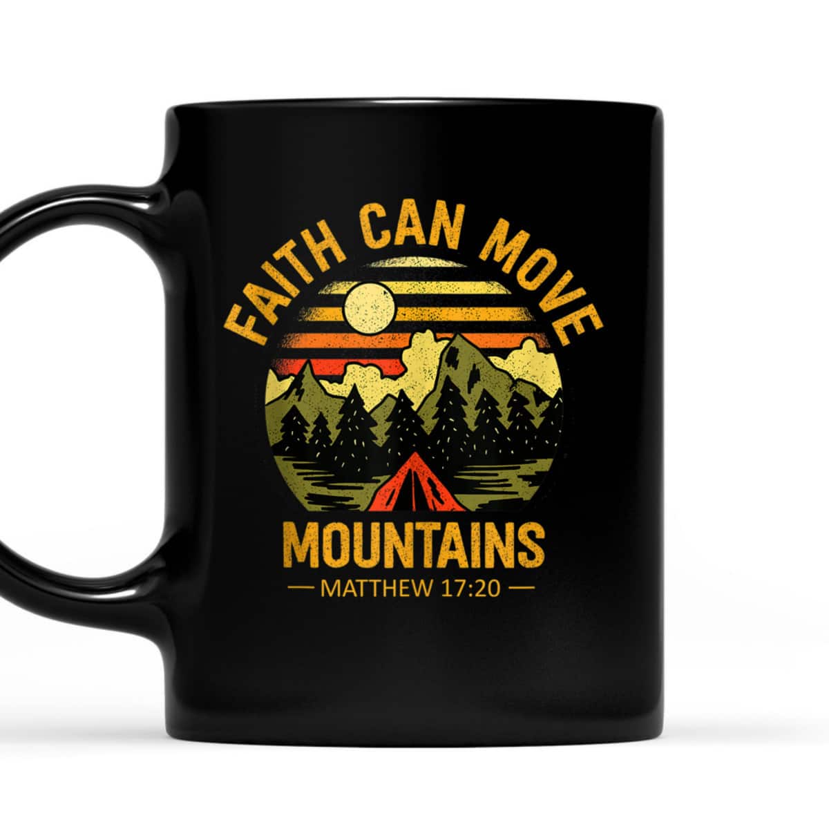 Christian Retro Faith Can Move Mountains T-Shirt Jesus Christ Saying Matthew 17:20 Bible Verse Gift Christian Retro Faith Can Move Mountains T-Shirt Jesus Christ Saying Matthew 17:20 Bible Verse Gift
