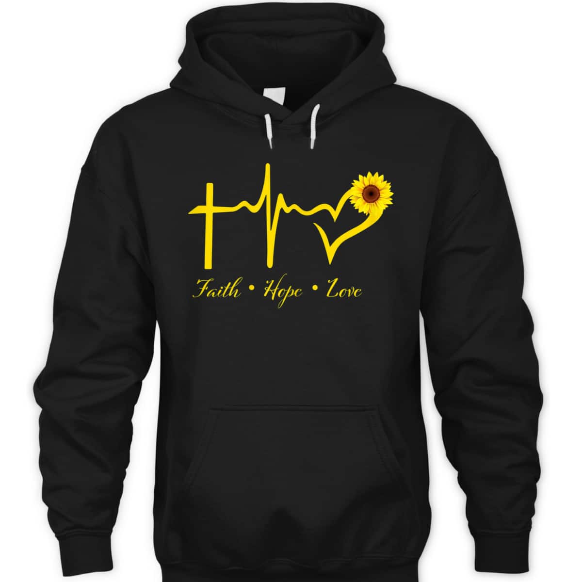 Faith Hope Love Christian T-Shirt Sunflower Religious Gift Faith Hope Love Christian T-Shirt Sunflower Religious Gift