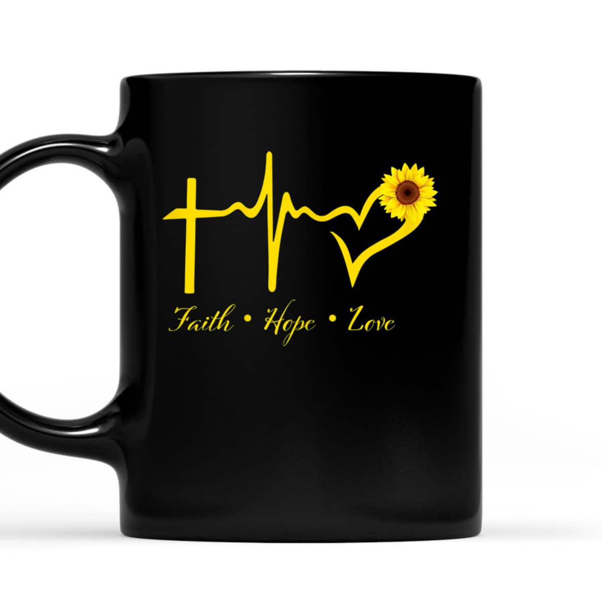 Faith Hope Love Christian T-Shirt Sunflower Religious Gift Faith Hope Love Christian T-Shirt Sunflower Religious Gift