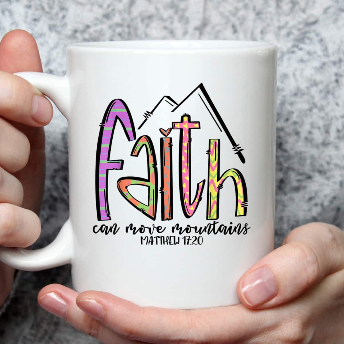 Religious T-Shirt Faith Can Move Mountains Christian Faith Gift For Believers Religious T-Shirt Faith Can Move Mountains Christian Faith Gift For Believers