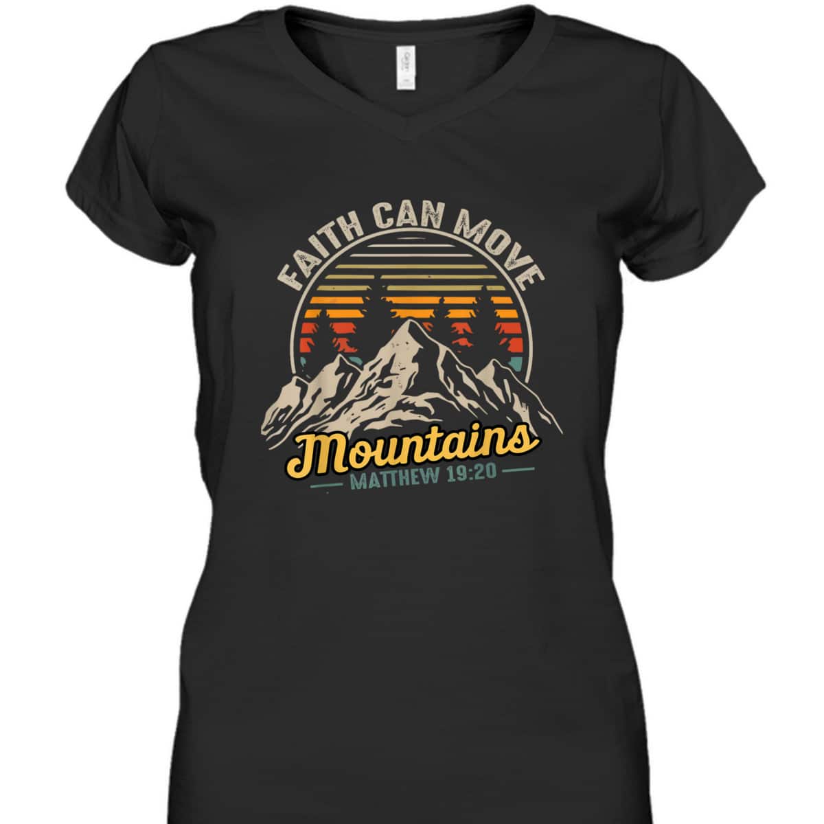 Faith Can Move Mountains Vintage Christian Quote T-Shirt Faith Can Move Mountains Vintage Christian Quote T-Shirt