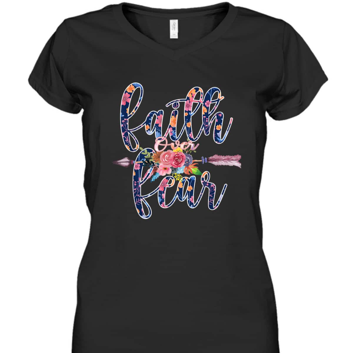 Prayer Bible Verse Religious Faith Over Fear T-Shirt