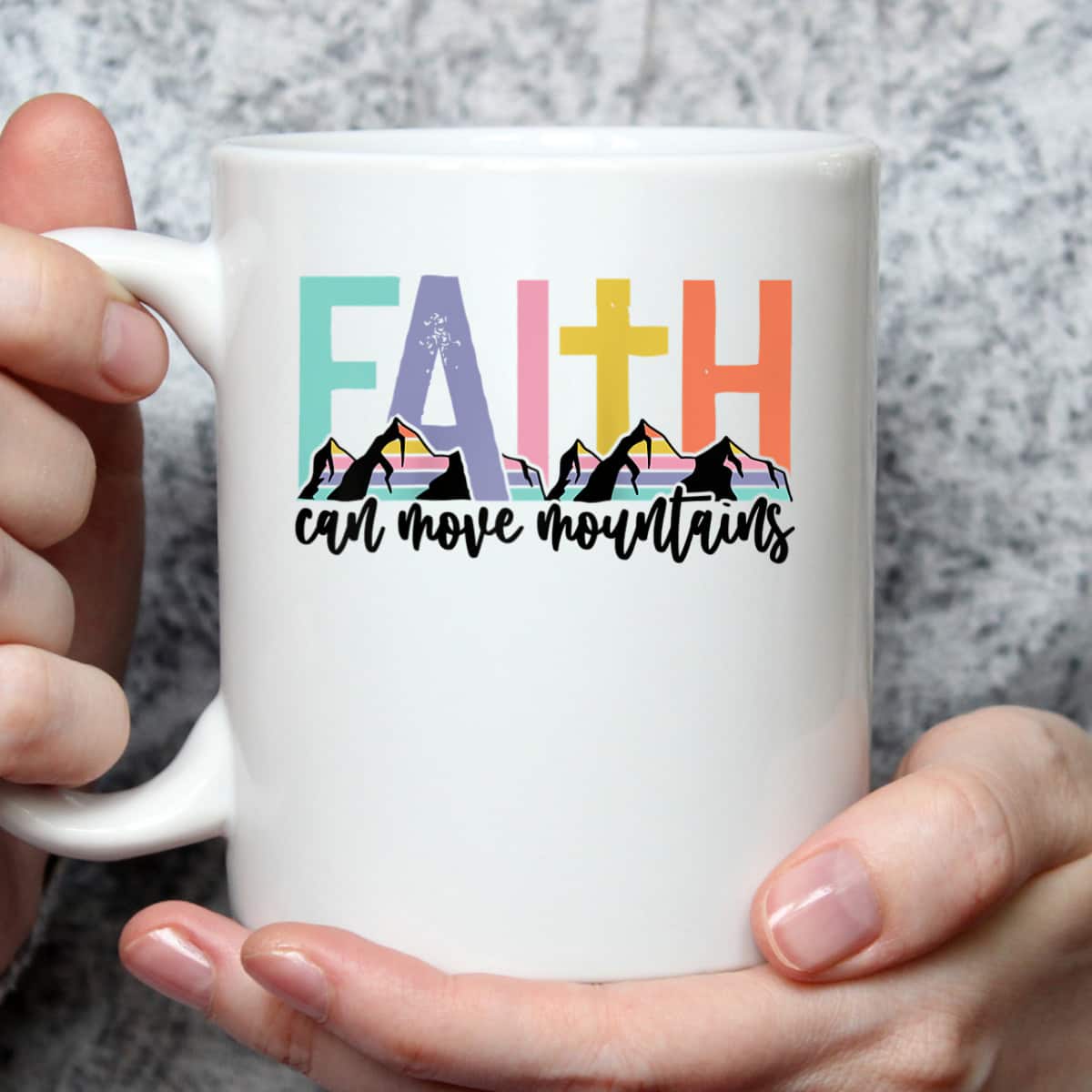 Faith Can Move Mountains Christian Retro Bible Verse T-Shirt Faith Can Move Mountains Christian Retro Bible Verse T-Shirt