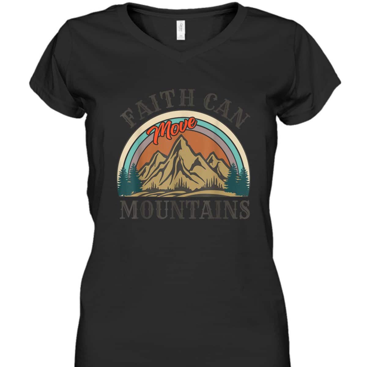 Faith Can Move Mountains T-Shirt Vintage Retro Bible Verse Gift Faith Can Move Mountains T-Shirt Vintage Retro Bible Verse Gift