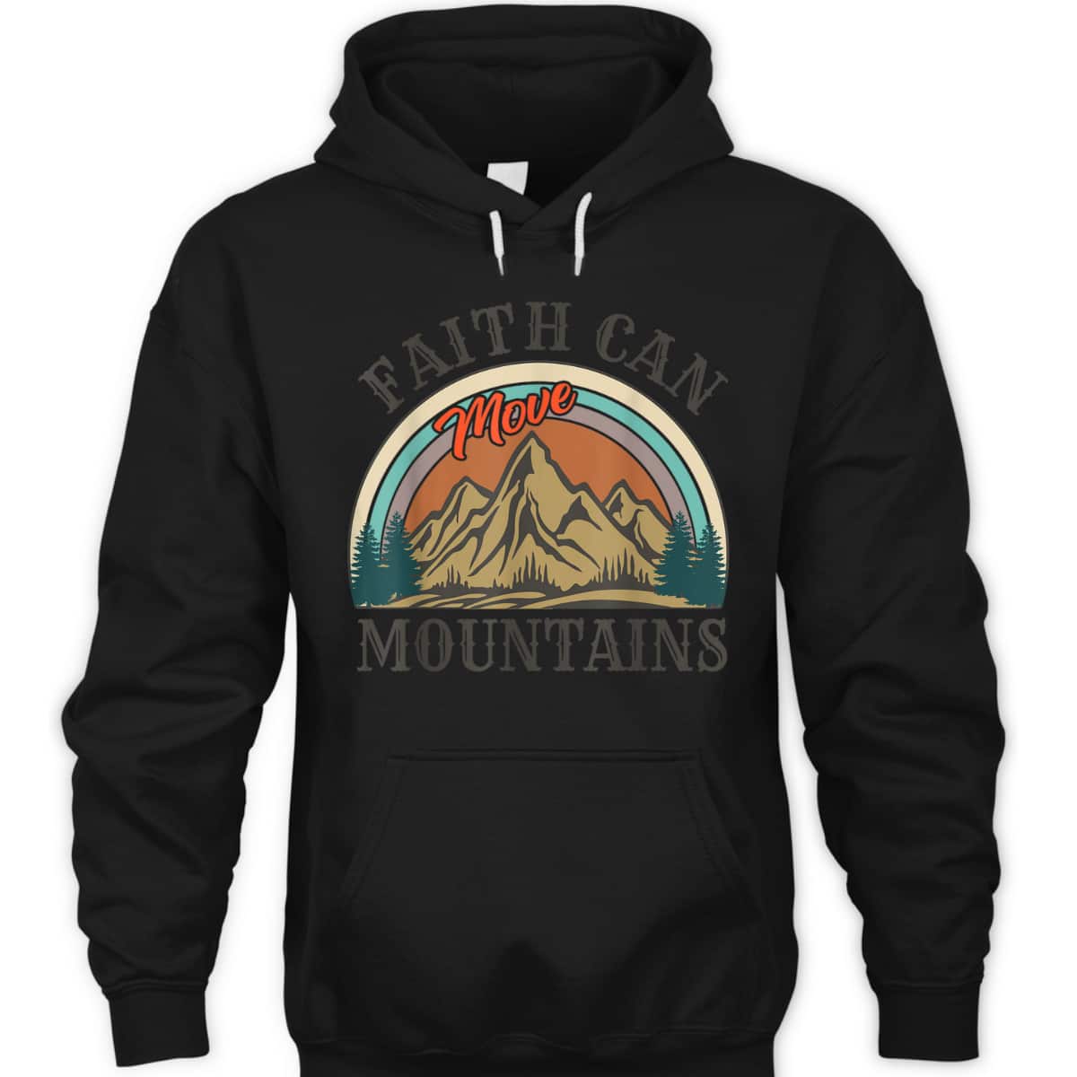 Faith Can Move Mountains T-Shirt Vintage Retro Bible Verse Gift Faith Can Move Mountains T-Shirt Vintage Retro Bible Verse Gift
