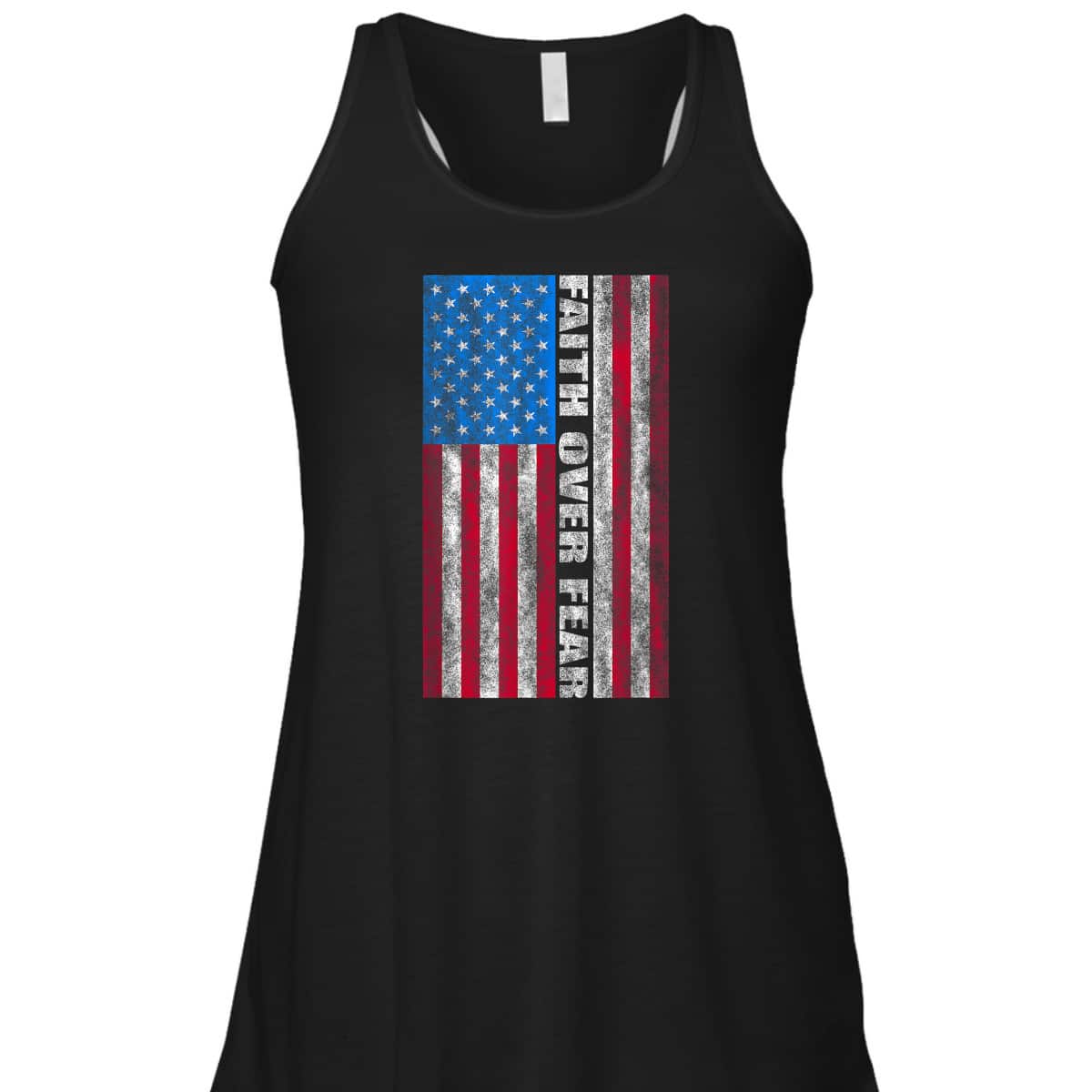 Faith Over Fear T-Shirt Vintage USA Flag 4th Of July Independence Day Gift Faith Over Fear T-Shirt Vintage USA Flag 4th Of July Independence Day Gift