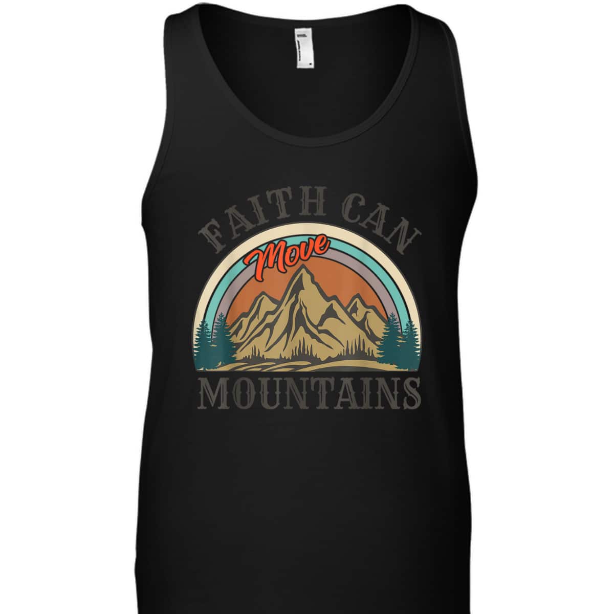 Faith Can Move Mountains T-Shirt Vintage Retro Bible Verse Gift Faith Can Move Mountains T-Shirt Vintage Retro Bible Verse Gift
