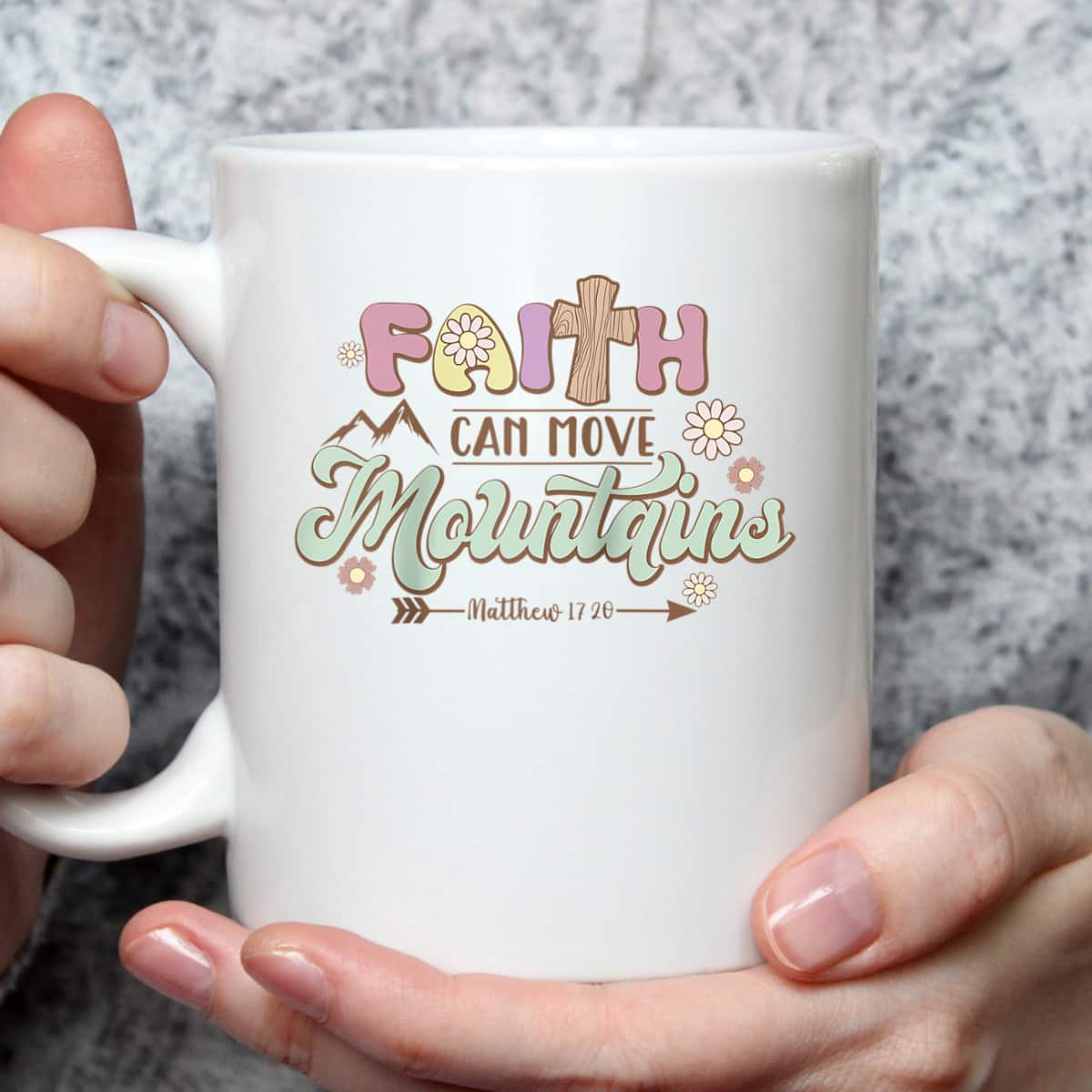 Faith Can Move Mountains Bible Verse Jesus Groovy Christian T-Shirt Faith Can Move Mountains Bible Verse Jesus Groovy Christian T-Shirt