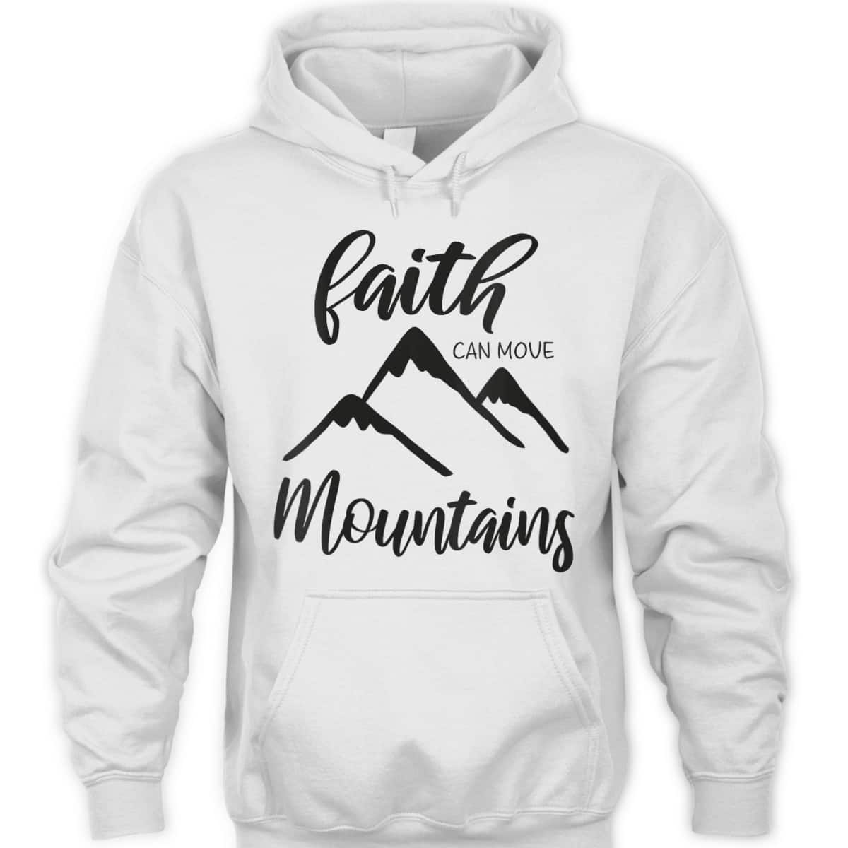 Christian Bible Verse Inspirational T-Shirt Faith Can Move Mountains